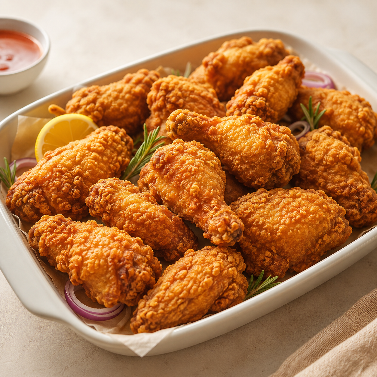 Crispy golden fries